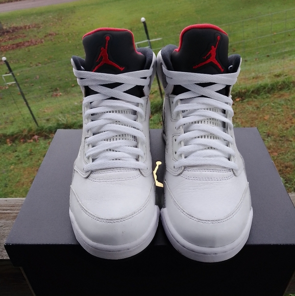 Men\'s Air Jordan 5 White Cement 10.5